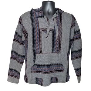 Senor Lopez Baja Hoodie‎ Men's Size S Pullover Hoodie Southwest Stripe
